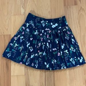 Ann Taylor LOFT Pleated Floral Skirt